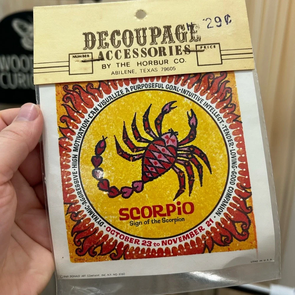 Vintage Scorpio Decoupage Accessories - Picture 6 of 6